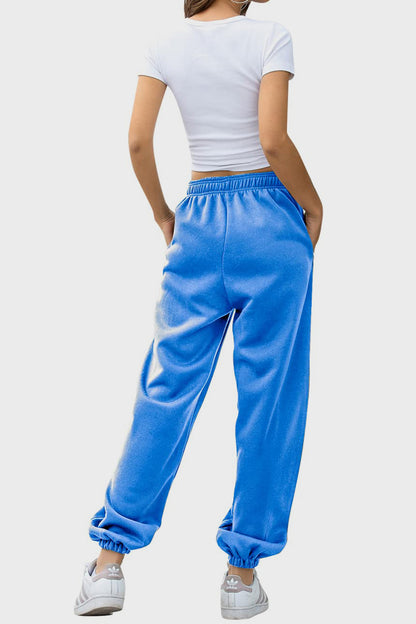 Elastic Waist Joggers with Pockets