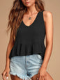 V-Neck Wide Strap Tank