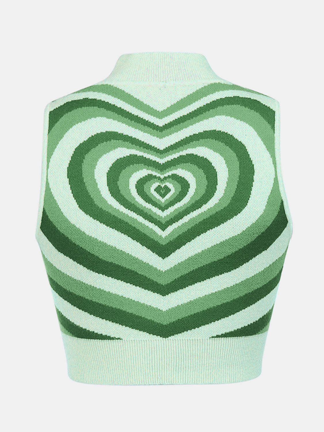 Heart Mock Neck Sweater Vest