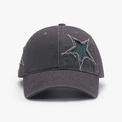 Adjustable Star Raw Hem Cap