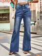 High Rise Bootcut Jeans with Pockets